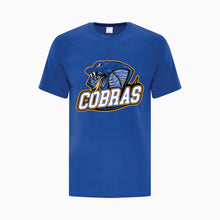 Load image into Gallery viewer, YOUTH COTTON TSHIRTS - ATC1000Y - CLARESHOLM COBRAS FOOTBALL - HP FULL FRONT