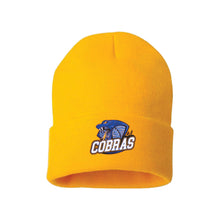 Load image into Gallery viewer, CUFFED TOQUE - SP12 - CLARESHOLM COBRAS FOOTBALL - EMB
