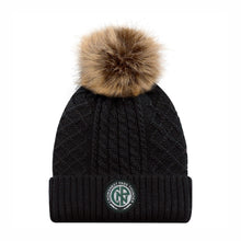 Load image into Gallery viewer, SATIN LINED POMPOM TOQUE - 1E140L - CNP THUNDER - WOVEN PATCH