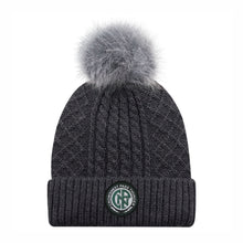 Load image into Gallery viewer, SATIN LINED POMPOM TOQUE - 1E140L - CNP THUNDER - WOVEN PATCH