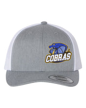 Load image into Gallery viewer, YP CLASSICS RETRO TRUCKER CAP - 6606 - CLARESHOLM COBRAS FOOTBALL - EMB