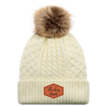 Load image into Gallery viewer, LADIES POMPOM TOQUE - 1E140L - HOCKEY MOM - PATCH