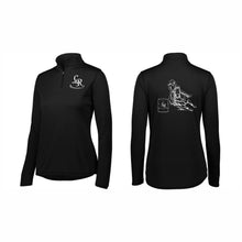 Load image into Gallery viewer, LADIES' ATTAIN WICKING 1/4 ZIP PULLOVER - #2787 - LET'S RACE - HP "BARREL RACER"