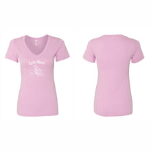 Load image into Gallery viewer, WOMEN'S V-NECK TSHIRT - 1540 - LET'S RACE - HP
