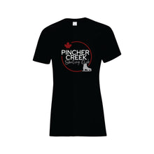 Load image into Gallery viewer, LADIES' EVERYDAY COTTON TSHIRT - ATC1000L - PINCHER CREEK SKATE CLUB - HP