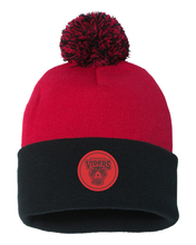 Load image into Gallery viewer, POMPOM CUFFED TOQUE - SP15 - VULCAN VIPERS - EMB or PATCH