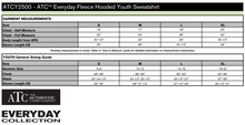 Load image into Gallery viewer, YOUTH EVERYDAY FLEECE HOODIE - ATCY2500 - PINCHER CREEK SKATE CLUB - HP (TONE-ON-TONE)